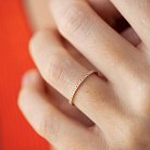 Кольцо с дорожкой бриллиантов (красное золото) 217832421 от ювелирного магазина Оникс - 1