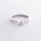 Помолвочное кольцо в белом золоте (бриллиант) кб0270 от ювелирного магазина Оникс - 3