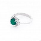Женское кольцо с хризопразом (фианиты) 111464 от ювелирного магазина Оникс - 3