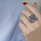 Серебряное кольцо с фианитами 112029 от ювелирного магазина Оникс