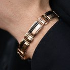 Мужской золотой браслет (гематит) б05269 от ювелирного магазина Оникс - 1