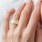 Широкое кольцо "Энид" в желтом золоте к07359 от ювелирного магазина Оникс - 12