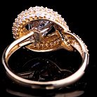 Золотое кольцо с фианитами к01742ж от ювелирного магазина Оникс - 1