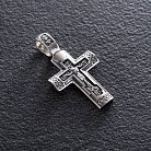 Серебряный крестик "Распятие. Молитва к Господу Иисусу Христу" (чернение) 131543 от ювелирного магазина Оникс - 6