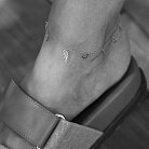 Браслет "Сердечки и крестики" на ногу (белое золото) б04836 от ювелирного магазина Оникс - 3