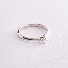 Помолвочное кольцо в белом золоте (бриллиант) кб0272 от ювелирного магазина Оникс - 2