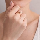 Помолвочное золотое кольцо с бриллиантом 219422421 от ювелирного магазина Оникс - 5