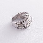 Серебряное кольцо с фианитами 112578 от ювелирного магазина Оникс - 5