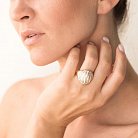 Эксклюзивное золотое кольцо с эмалью к03158 от ювелирного магазина Оникс - 3