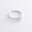 Золотое помолвочное кольцо "Сердечко" (фианиты) к07599 от ювелирного магазина Оникс - 4