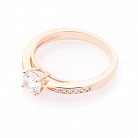 Золотое помолвочное кольцо с фианитами к06092 от ювелирного магазина Оникс - 1