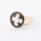 Золотое кольцо "Цветок-клевер" к05187 от ювелирного магазина Оникс