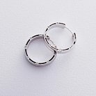 Золотые серьги-кольца с фианитами, диаметр: 22 мм с05020 от ювелирного магазина Оникс