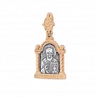 Серебряная подвеска "Иисус" с позолотой 131804 от ювелирного магазина Оникс