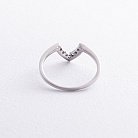 Двойное серебряное кольцо с пиропом и фианитами GS-01-004-4110 от ювелирного магазина Оникс - 9