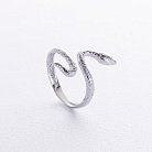 Кольцо "Змея" в белом золоте к07995 от ювелирного магазина Оникс