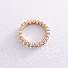 Кольцо "Paris" с дорожкой камней в желтом золоте к07201 от ювелирного магазина Оникс - 14