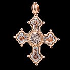 Золотой православный крест с эмалью п00578 от ювелирного магазина Оникс