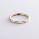 Золота каблучка з діамантом в стилі мінімалізм обрб0003 от ювелирного магазина Оникс