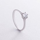Помолвочное серебряное кольцо с фианитом 1106/1р-CZ от ювелирного магазина Оникс - 2
