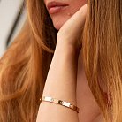 Жесткий золотой браслет "Love" (бриллианты) бб0047m от ювелирного магазина Оникс - 3