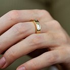 Золотое кольцо "Ножка младенца" (фианит) к07626 от ювелирного магазина Оникс - 3