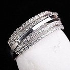 Серебряное кольцо с фианитами (родий) 111274 от ювелирного магазина Оникс - 4