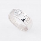 Серебряное кольцо "Love" с фианитом 111939 от ювелирного магазина Оникс - 1