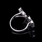 Срібний перстень "Метелик і клевер" з перламутром і фіанітами 111773 от ювелирного магазина Оникс - 1