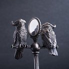Серебряная фигура ручной работы "Попугайчики" сер00057 от ювелирного магазина Оникс - 2