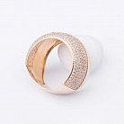 Золотое кольцо с фианитами к04034 от ювелирного магазина Оникс - 1