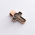 Золотой православный крест с чернением п02573 от ювелирного магазина Оникс - 1