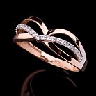Золотое кольцо с фианитами к03961 от ювелирного магазина Оникс - 2