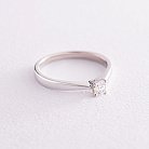Помолвочное кольцо в белом золоте (бриллиант) кб0270 от ювелирного магазина Оникс - 6