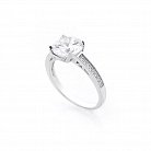 Серебряное помолвочное кольцо (фианиты) 111861 от ювелирного магазина Оникс