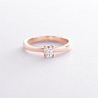 Помолвочное кольцо в красном золоте (бриллиант) кб0236 от ювелирного магазина Оникс - 2