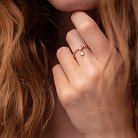 Золотое кольцо с фианитами к07050 от ювелирного магазина Оникс - 4