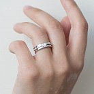 Серебрянное кольцо с фианитами 111992 от ювелирного магазина Оникс - 3
