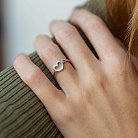 Серебряное кольцо "Сердечко" 7050 от ювелирного магазина Оникс - 1