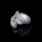 Серебряное кольцо "Змей" с фианитами 11440 от ювелирного магазина Оникс - 3