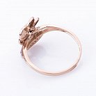 Золотое кольцо "Цветок" с фианитами к04954 от ювелирного магазина Оникс - 2