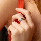Золотое обручальное кольцо "Вышиванка" с чернением 240531300 от ювелирного магазина Оникс - 1