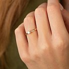 Помолвочное золотое кольцо с фианитом к07127 от ювелирного магазина Оникс - 1