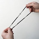 Шелковый шнурок с серебряной застежкой (0.4 см) Ш0036-4в/д4 от ювелирного магазина Оникс - 1