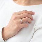 Помолвочное кольцо в белом золоте (фианит) к06313 от ювелирного магазина Оникс - 1