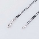 Серебряная черненая цепочка плетение Фигаро 5+1 12673ч от ювелирного магазина Оникс - 1