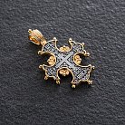 Серебряный крест с позолотой "Процвете Древо Креста" 131681 от ювелирного магазина Оникс