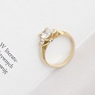 Золотое помолвочное кольцо с фианитами к05886 от ювелирного магазина Оникс - 8