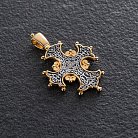 Серебряный крест с позолотой "Процвете Древо Креста" 131681 от ювелирного магазина Оникс - 1