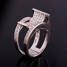 Срібний перстень з фіанітами "Геометрія" 11682 от ювелирного магазина Оникс - 9